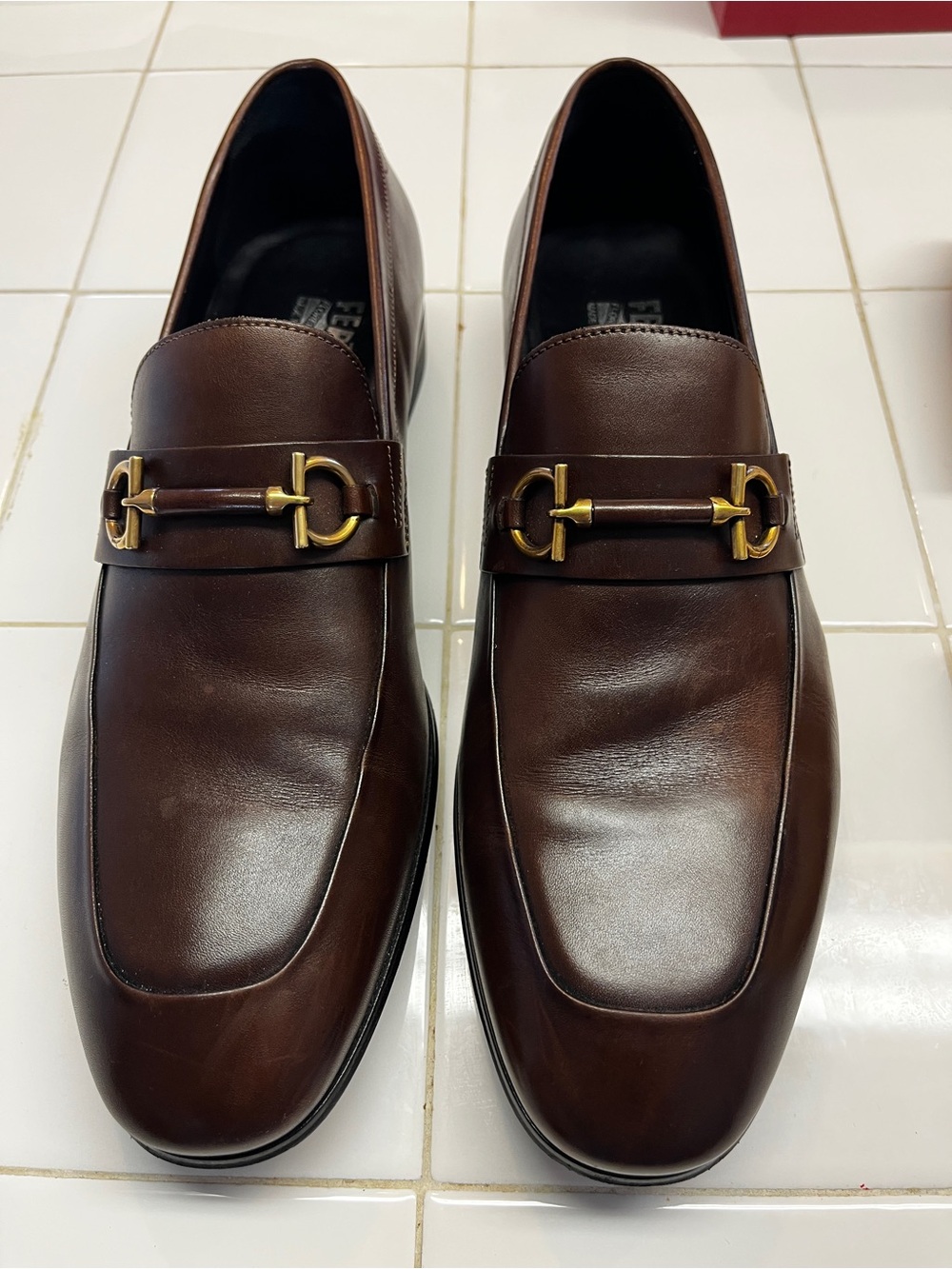 Salvatore Ferragamo Dark Brown Leather Bit Loafers - Picture 5 of 10